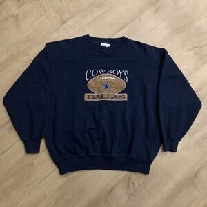 Vintage 90s NFL Dallas Cowboys Embroidered Sweatshirt Crable Sportswear Men's XL